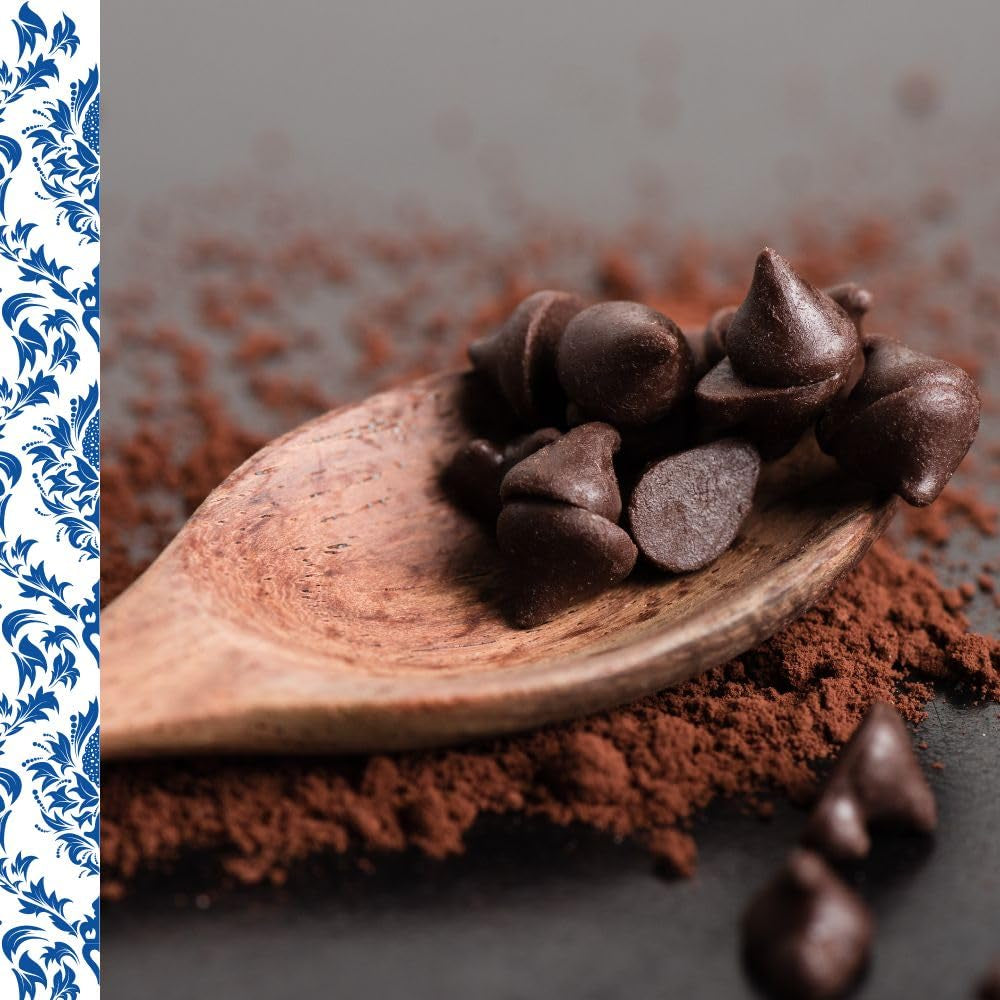 – Polvorones de ciocolată cu bucăți de ciocolată, cea mai înaltă calitate, biscuiți tipici de Crăciun, rețetă artizanală, 250 g (pachet de 2)