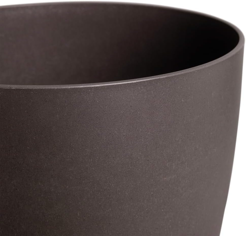 elho The Coffee Collection, ghiveci rotund de interior, 18 cm, fabricat din zaț de cafea și plastic reciclat - maro/maro espresso