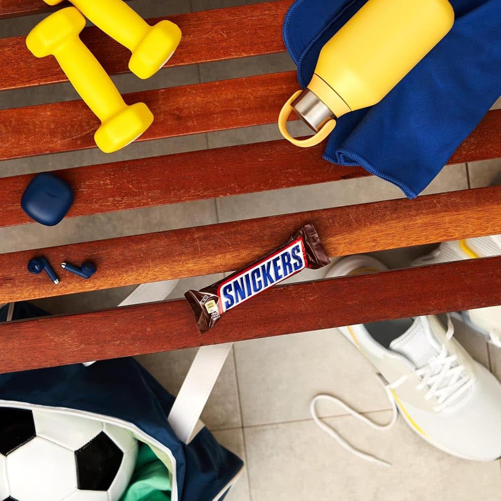 Snickers Schokoriegel Erdnuss-Karamell 5er-Packung | Snack-Fußball | (1 x 5 x 50g)