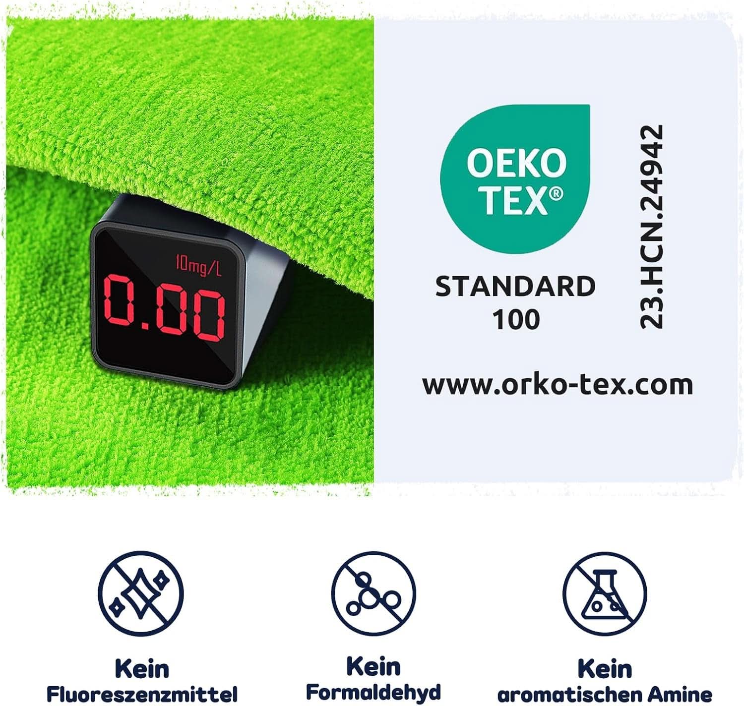 Oeko TEX Kinder-Badeponcho, 100 % Baumwolle Mutter und Kind Naty Shop