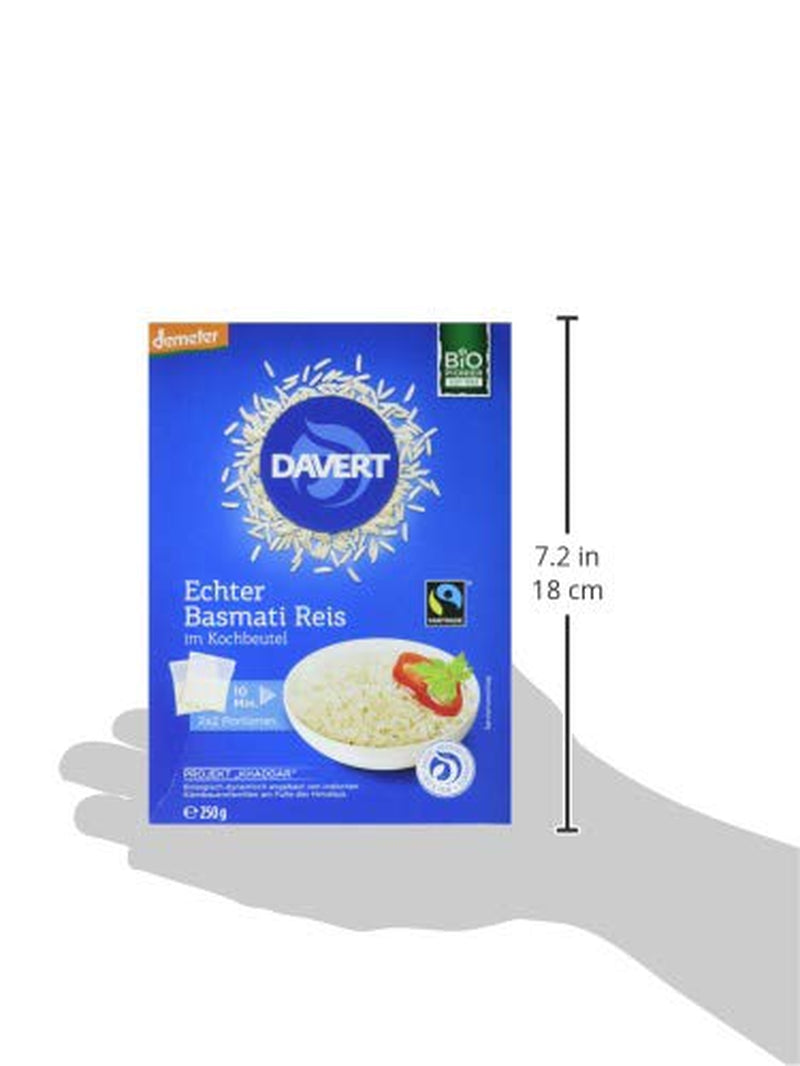 Davert Bio-Basmatireis im Kochbeutel, 2 Beutel, 250g