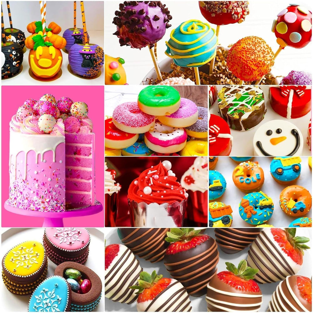 Fettlösliche Lebensmittelfarbe - 10 Farben Ölbasis Lebensmittelfarben Für Schokolade, Süssigkeit, Kuchen, Backen, Macaron - Konzentrierte Lebensmittelfarbe Für Tortendeko, Buttercreme, Fondant - Je 10Ml Naty Shop