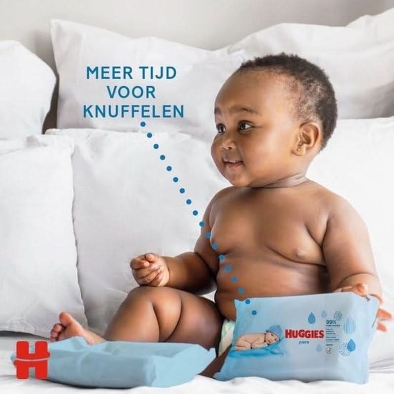 Huggies Pure Baby Wipes 18er-Pack (insgesamt 1008 Tücher) – 99 % reines Wasser – parfümfrei für sanfte Reinigung und Schutz Baby-Feuchttücher Naty Shop