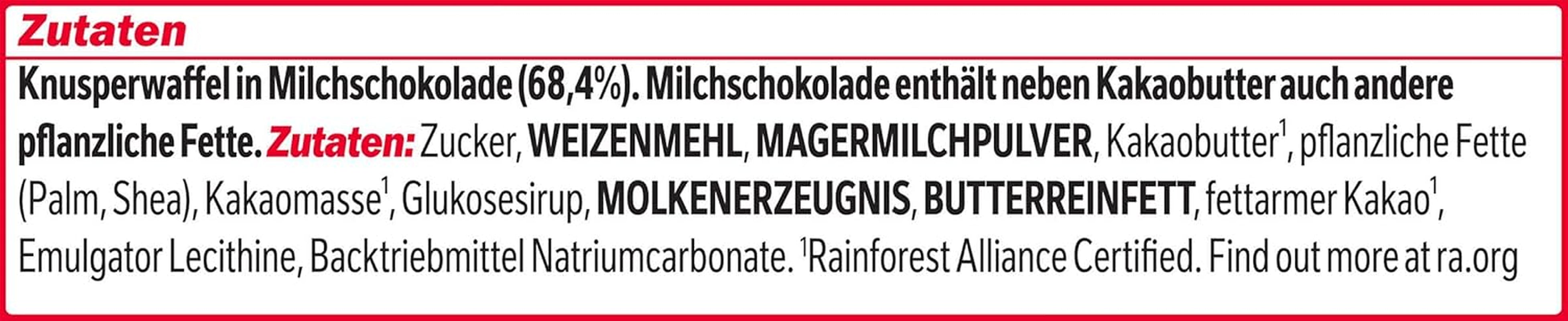 Nestlé Mini XXL Schokoriegel, Milchschokolade, knusprige Waffelriegel, 4er-Pack (1 x 301 g)