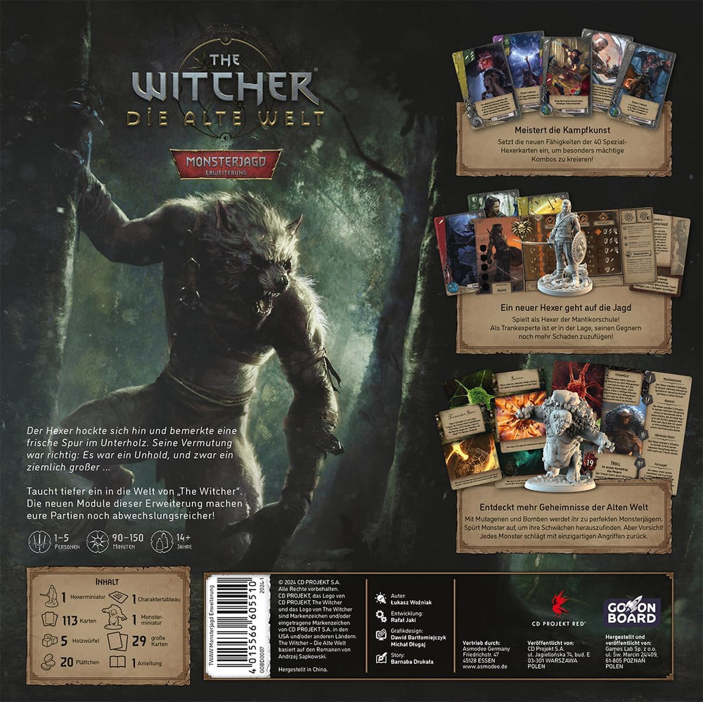 Gehen Sie an Bord, The Witcher: The Old World – Monster Hunt, Erweiterung, Expertenspiel, Brettspiel, 1-5 Spieler, ab 14 Jahren, 90-150 Minuten, deutsch