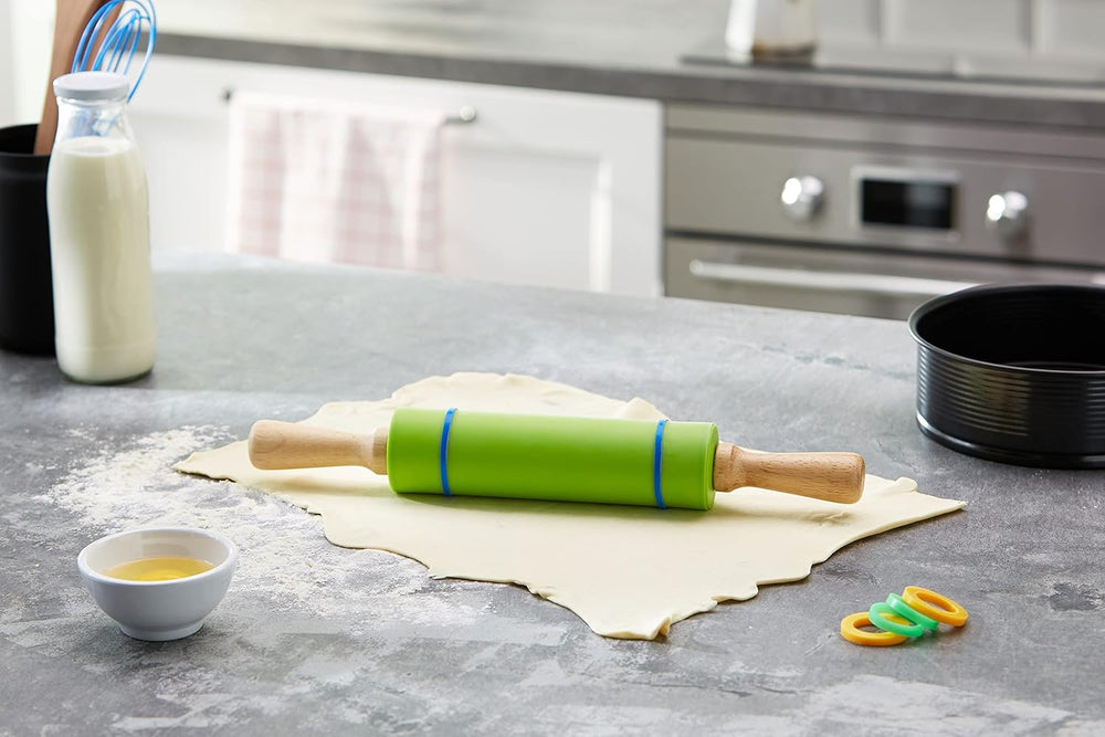 Führungsringe für kleine Ausrollstäbe, Kunststoff, Mehrfarbig, 14 x 9 x 2,05 cm, 8-Einheiten