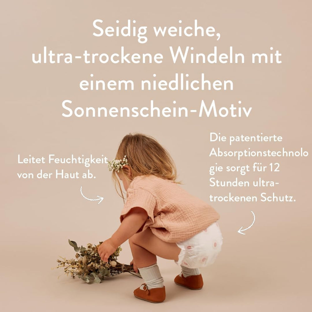 Babywindeln, Größe 3M (4-8 kg) – 1 Beutel mit 28 Stück – Keine Schadstoffe, umweltfreundlich, sehr saugfähig, für den Nachtgebrauch geeignet, ultradünn und weich – Hergestellt in Dänemark