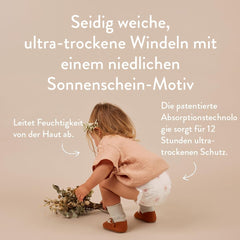 Babywindeln, Größe 3M (4-8 kg) – 1 Beutel mit 28 Stück – Keine Schadstoffe, umweltfreundlich, sehr saugfähig, für den Nachtgebrauch geeignet, ultradünn und weich – Hergestellt in Dänemark