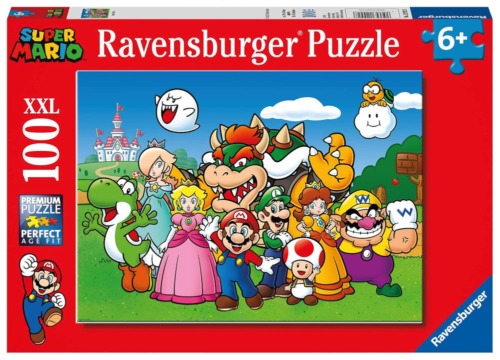 Puzzle jigsaw pentru copii 100 piese XXL - Nintendo Super Mario Fun Puzzle Naty Shop Singur Singur
