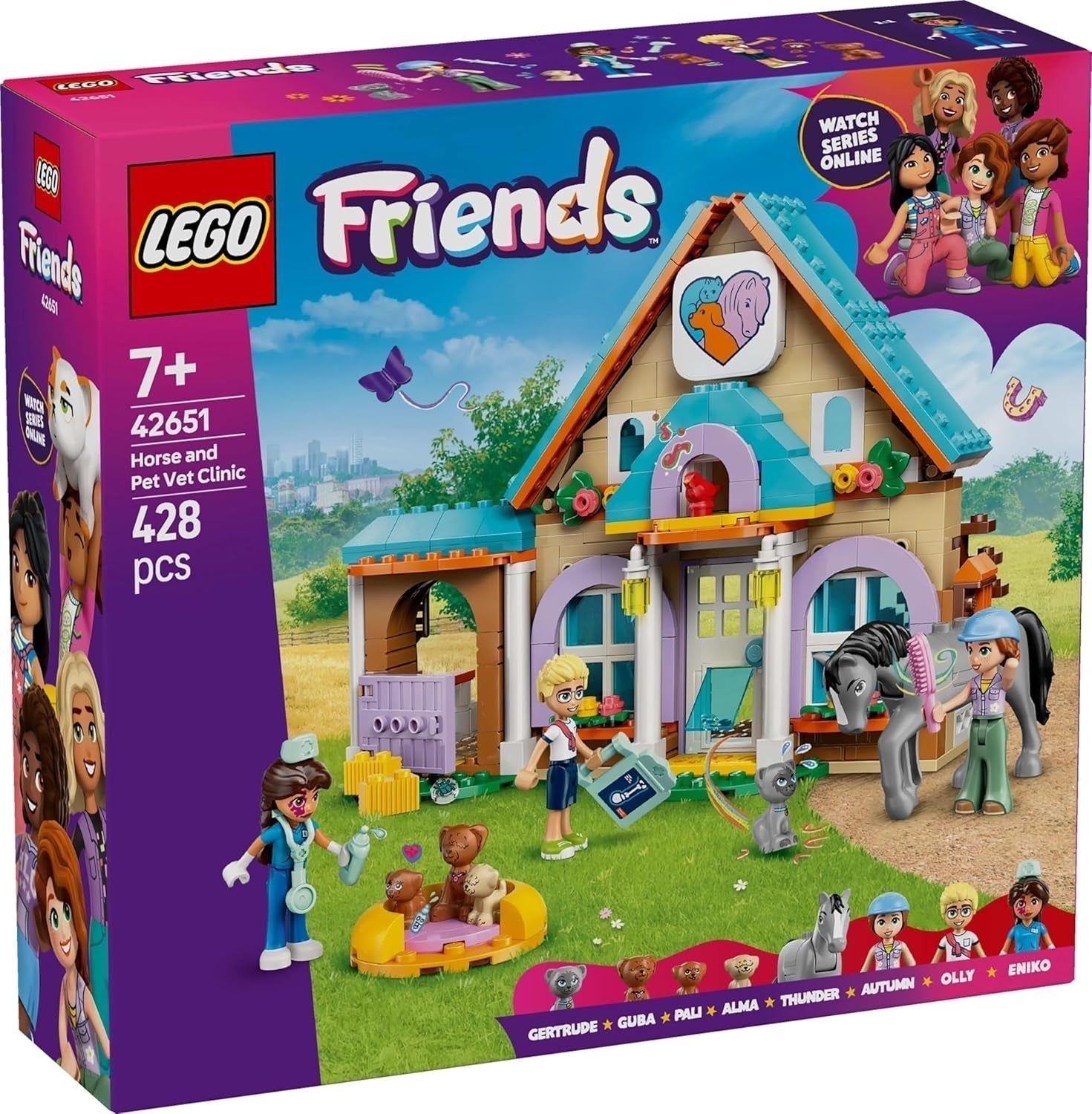 LEGO Friends Veterinärschrank für Pferde und Haustiere, Bau- und Spielset für fantasievolles Rollenspiel mit 3 Minifiguren und 5 Tierfiguren, Geschenkidee für Mädchen ab 7 Jahren 42651 Bausets Besuchen Sie den LEGO-Store