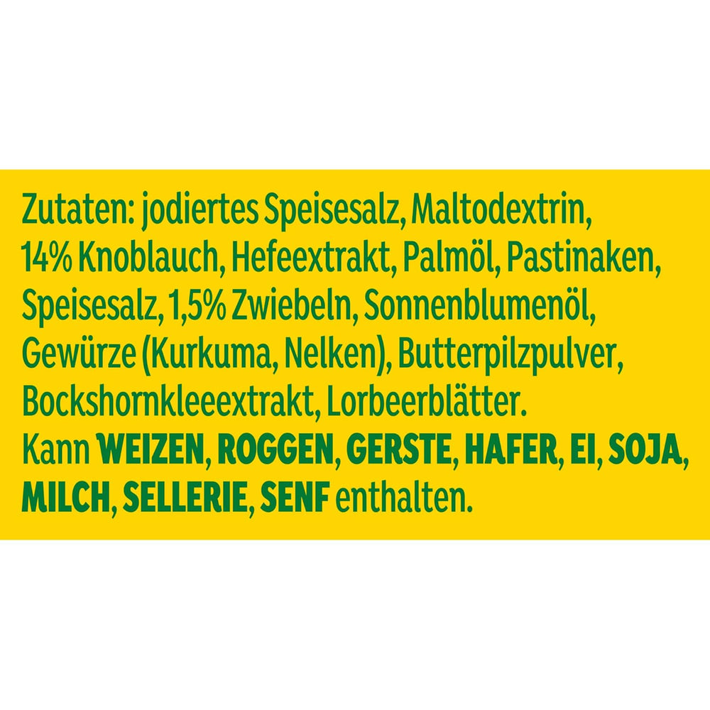 Knorr Würzmischung Knoblauch Aromat für schnelle Gerichte zum Würzen und Verfeinern von Pasta, Pizza, Gemüse und mehr 90 g