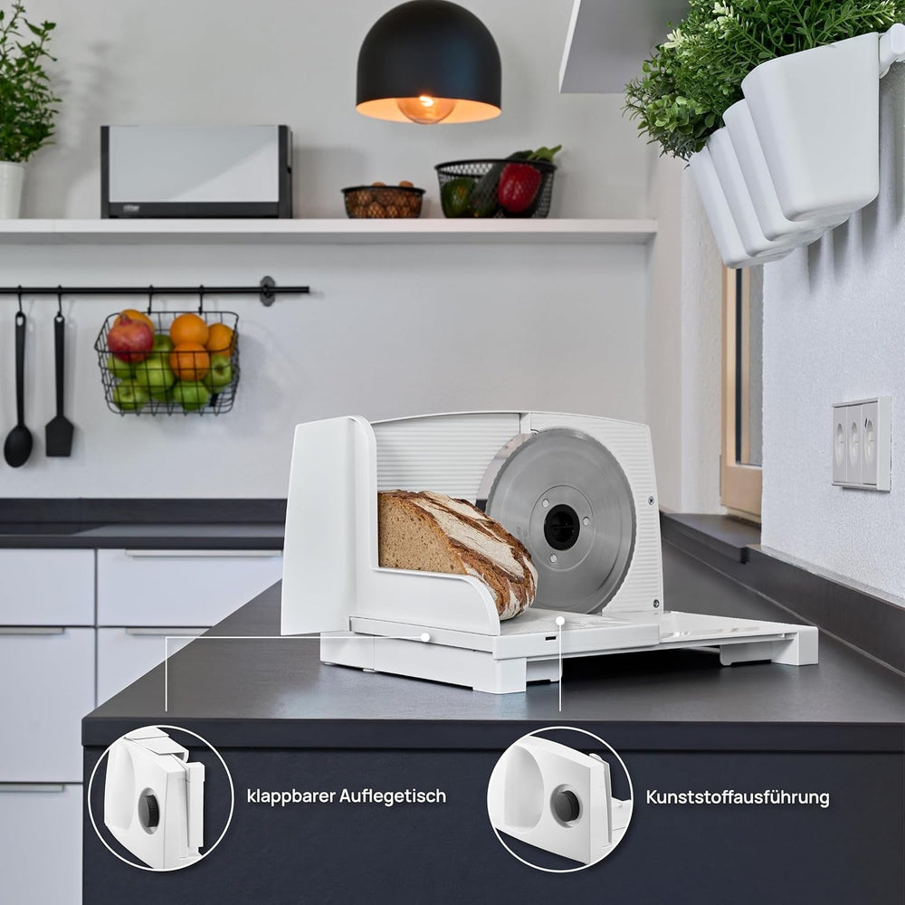 Ritter Markant 05 Multifunktionale klappbare elektrische Brotschneidemaschine und Schneidemaschine mit Eco-Motor Made in Germany Aktenvernichter und Schneidemaschinen Naty Shop