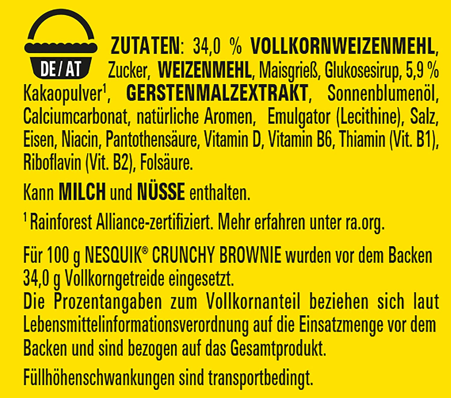 Nestlé NESQUIK Crunchy Brownie, knuspriges Frühstücksflocken mit Schokoladenstückchen und einer innovativen Form für extra Knusprigkeit, 7er-Pack (7 x 300 g)