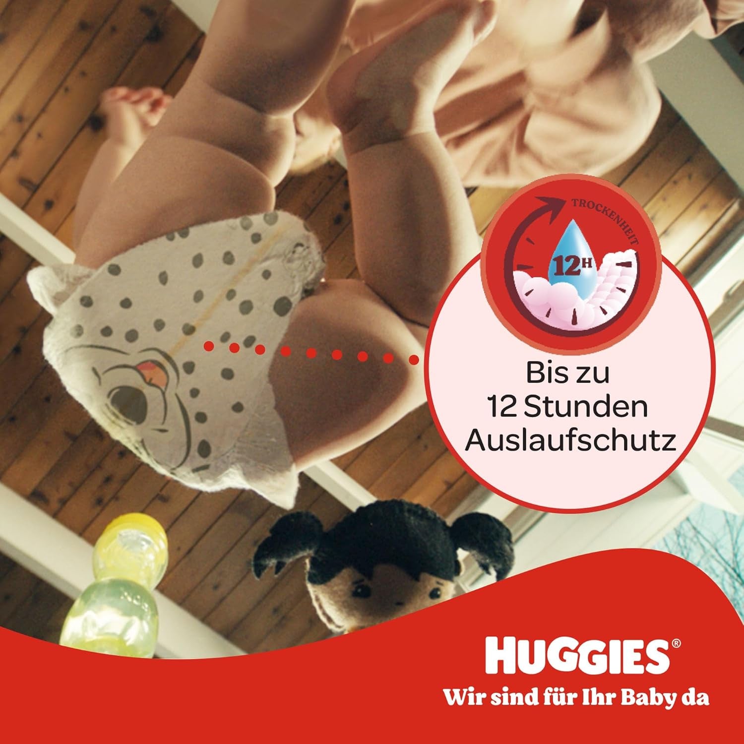 Huggies Babywindeln Little Movers, Disney-Design, Größe 4, 150 Stück (3 x 50), Monatsbox