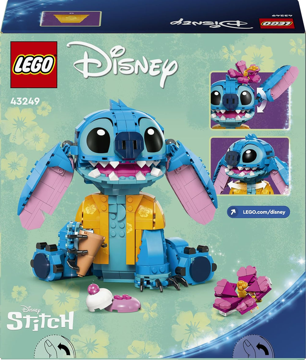 LEGO | Disney Stitch Spielzeug – Figur zum Spielen und Sammeln mit einer Eistüte und einer dekorativen Blume – Geschenk für Mädchen, Jungen und Lilo & Stitch Filmfans ab 9 Jahren – 43249