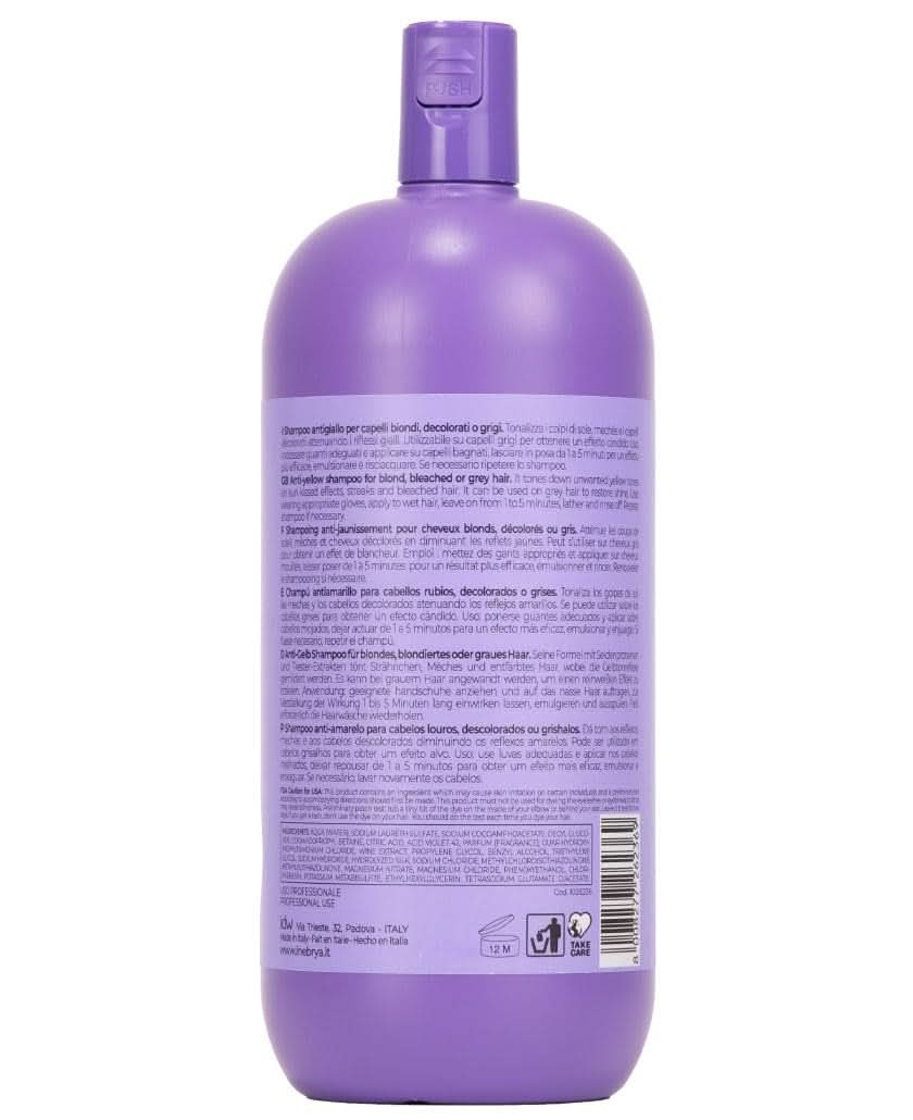 Inebrya BLONDesse No-Yellow Shampoo, 1000 ml Dusche und Bad Naty Shop