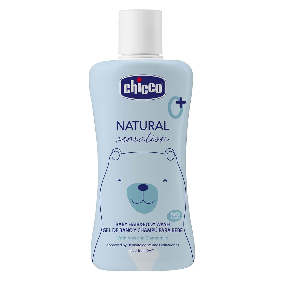CHICCO NATURAL SENSATION - ȘAMPON ȘI BAIE PENTRU COPII - FĂRĂ BĂUTURĂ, 200 ML Copii - Baie si Skincare Naty Shop 200 Ml (1 pachet)