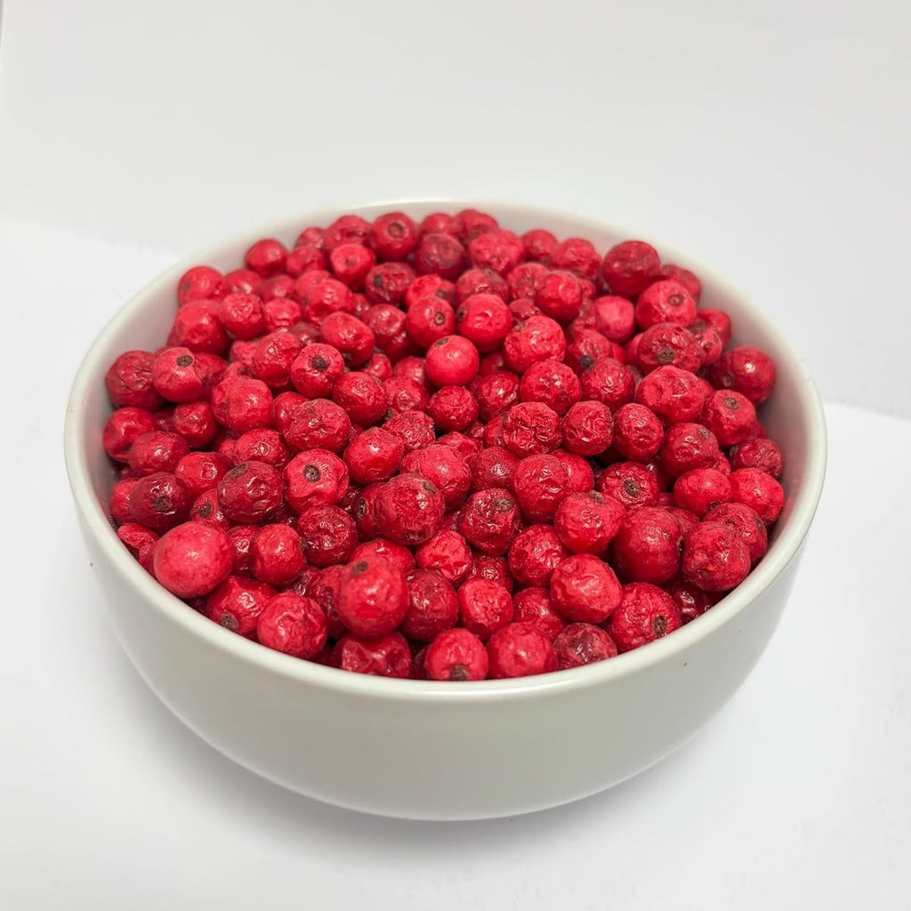 Coacăze roșii liofilizate întregi 100g - Fructe liofilizate - Fructe uscate liofilizate - Coacăze roșii pentru coacere, decorarea prăjiturilor, gustări, muesli, deserturi Produse deshidratate Naty Shop