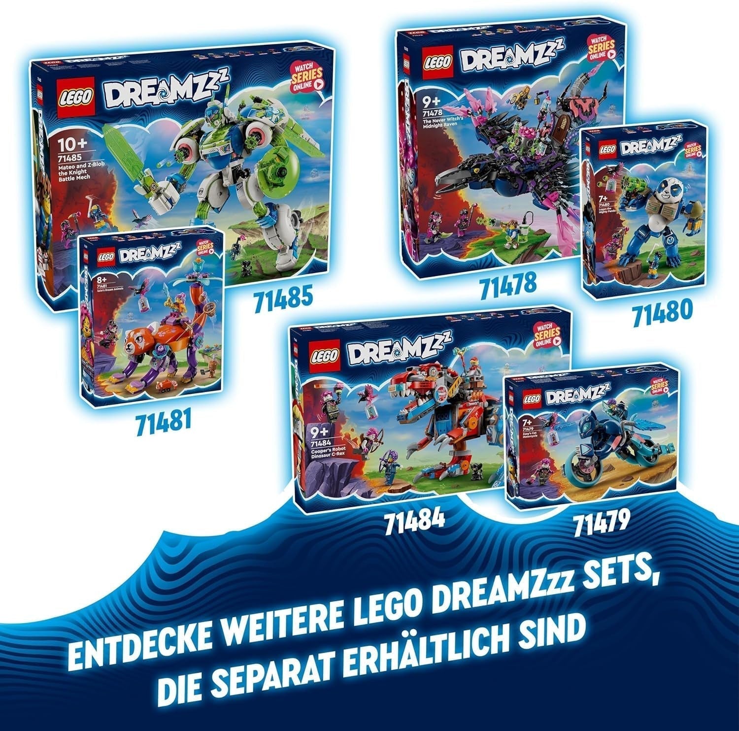 LEGO Dreamzzz 2-in-1 Coopers Dino-Mech C-Rex Spielzeug Pterodaktylus T.Rex Actionfigur für Jungen und Mädchen Kreatives Spielzeug-Abenteuerset Geschenk für Kinder ab 9 Jahren 71484 Bausets Beuche den LEGO-Store