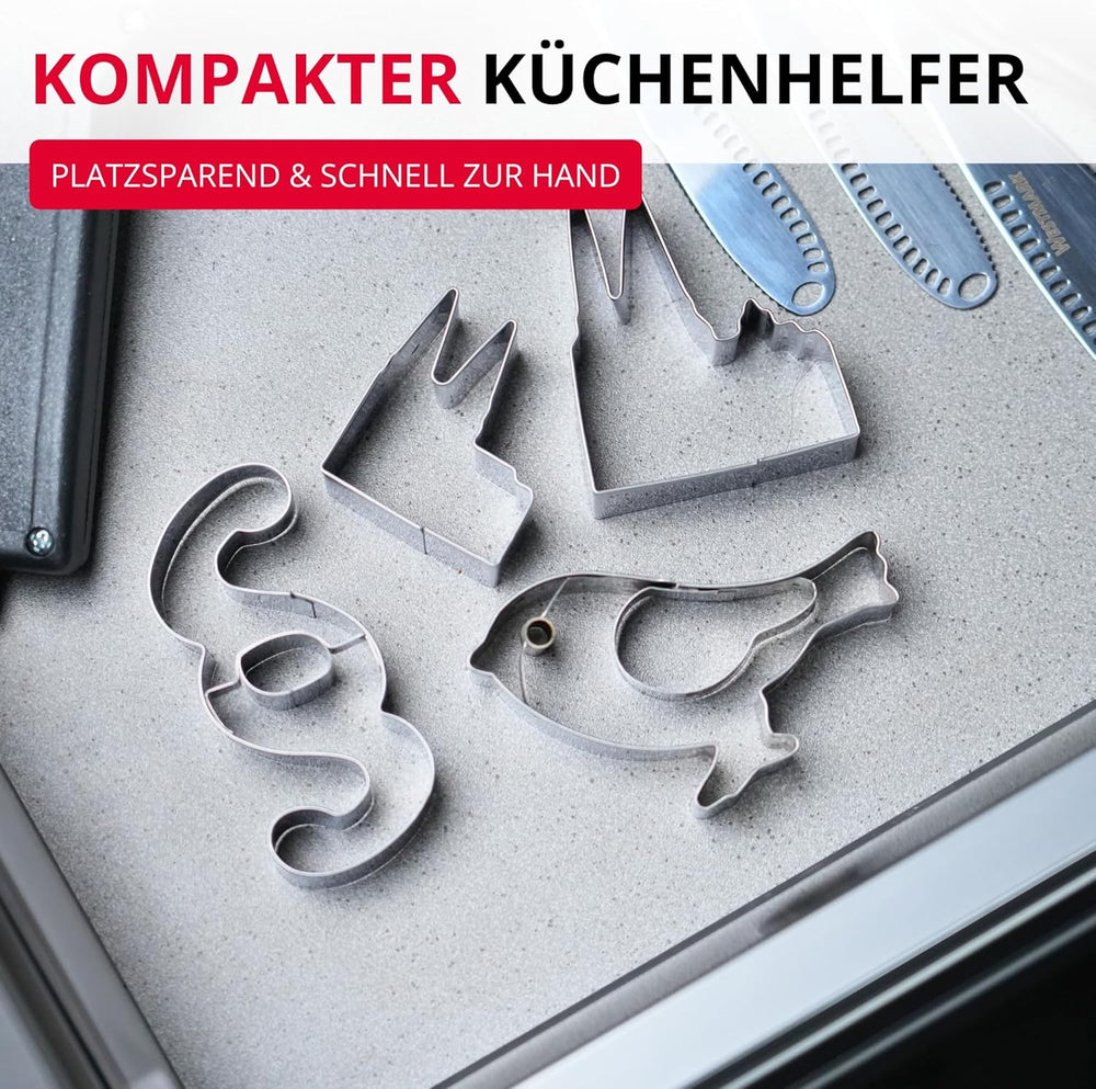 Formă de biscuiți Westmark în formă de paragraf – Forme de biscuiți din oțel inoxidabil pentru avocați și profesioniști din domeniul juridic – Formă precisă pentru aluat, brânză, legume și decorațiuni pentru petreceri, 8 cm