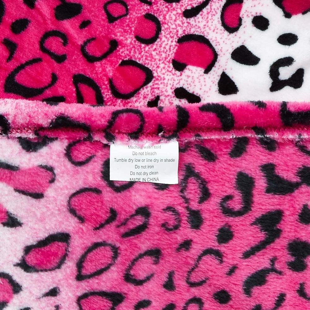 Home Must Haves Queen/King Zebra Giraffe Safari Tierdruck ganzjährig superweiche warme Couch-Überwurfdecke Bettgröße rosa Polyester rosa Leopard Steppdecken und Steppdecken Naty Shop