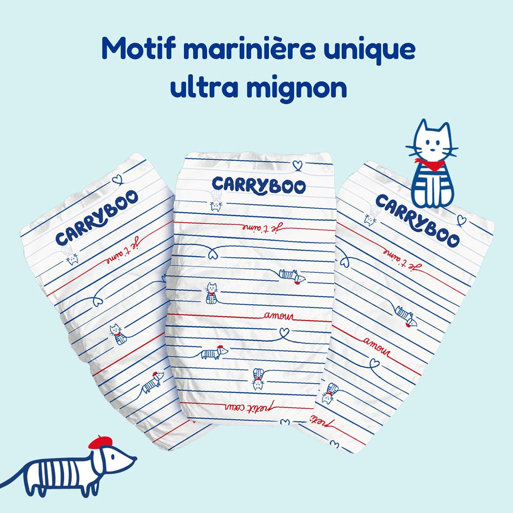 Windeln Größe 5 (12–25 kg) – gesund und sehr saugfähig – 12 Stunden Auslaufschutz – keine unerwünschten Stoffe – hergestellt in Frankreich – erschwinglicher Preis – 120 Wegwerfwindeln