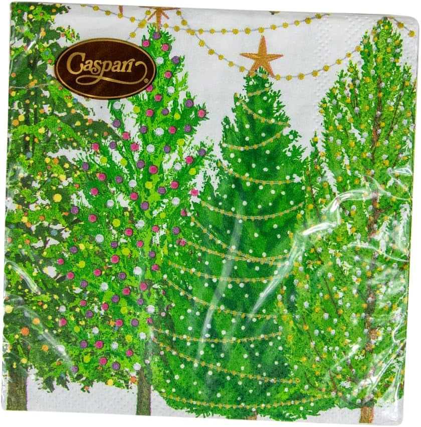 Șervețele de cocktail, pomi de Crăciun cu luminițe, 20 de bucăți per pachet