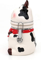 Dekohelden24 cutie de depozitare ceramică vacă, aprox. 12 x 11 x 20.5 cm, 20 Cutii depozitare alimente Naty Shop