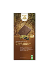 Bio-Kardamom, 38 % Kakao, 100 g Packung