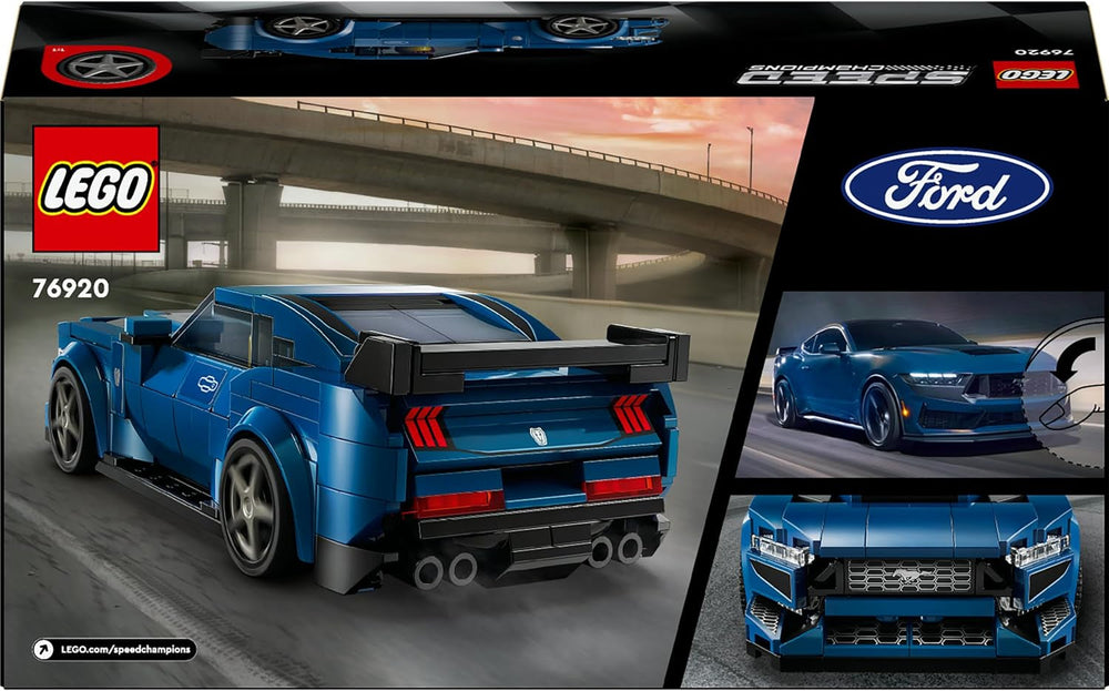 LEGO Speed Champions Ford Mustang Dark Horse Sportwagen Minifiguren, Autospielzeug für Kinder zum Bauen, Spielen und Ausstellen, Geschenk für Jungen, Mädchen und Autofans ab 9 Jahren. 76920 Bausets. Besuchen Sie den LEGO-Store