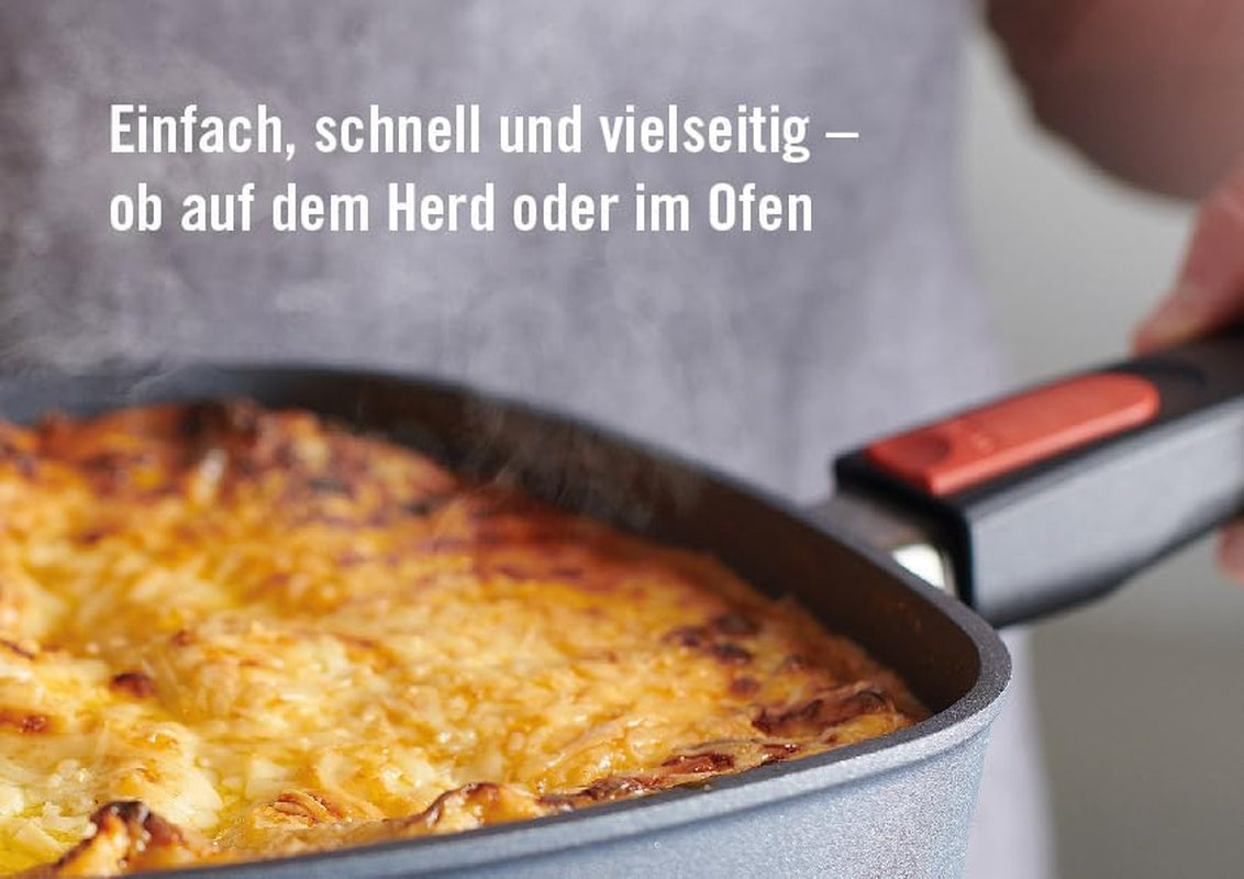 Woll Diamond Lite flache Pfanne - Induktion -, Ø 20 cm, 5 cm Höhe, mit abnehmbarem Griff - für alle Herdarten geeignet, Aluminiumguss, antihaftbeschichtete Töpfe und Pfannen Naty Shop