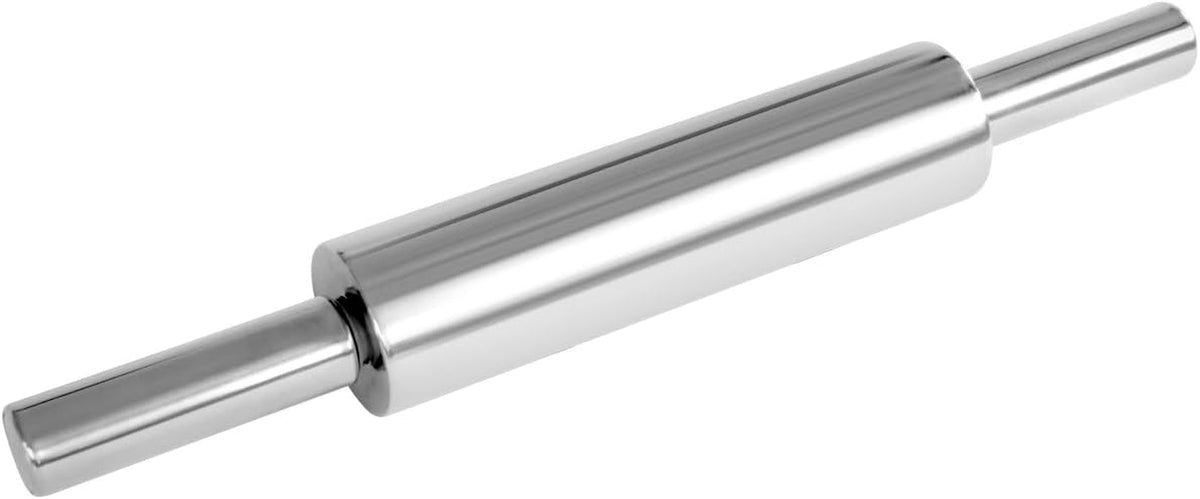 FMprofessional Teigroller aus hochwertigem Edelstahl, Nudelholz als Backzubehör, Backrolle zum Teigrollen, vielseitige Teigwalze – stabil & langlebig (Maße: Ø 6 x 47,5 cm), Menge: 1 Stück