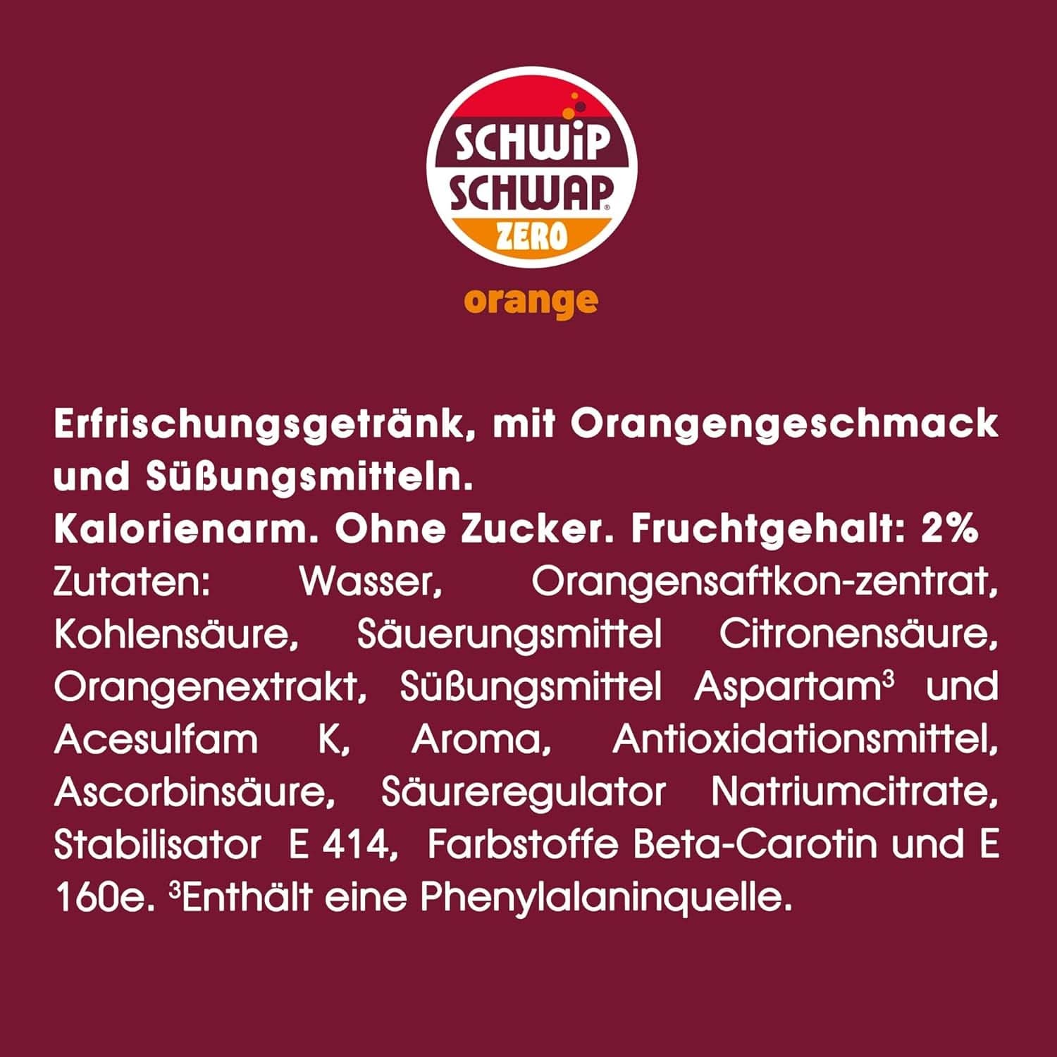 Schwip Schwap Zero Orange, Erfrischungsgetränk mit Orangengeschmack, Set 6 x 1,25 Liter Alkoholfreie Getränke Naty Shop