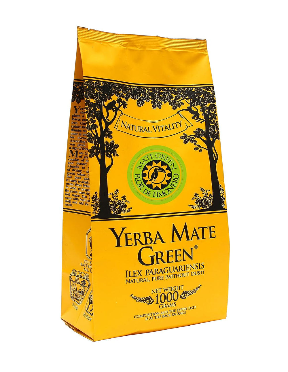 , Ceai Mate „Absint” 400 G Cu mentă, fructe de fenicul, iarbă de pelin | Ceai Mate brazilian de cea mai înaltă calitate, 1 bucată (pachet de 1)