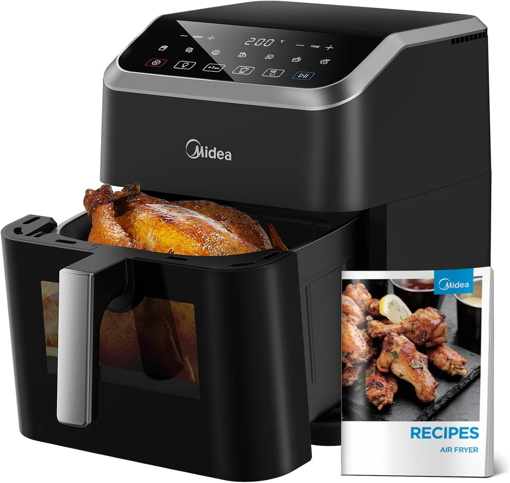 Midea Heißluftfritteuse 2L, 1150W Airfryer, ölfrei, Heißluftfritteuse, automatische Abschaltfunktion Haushaltsgeräte Naty Shop 7L