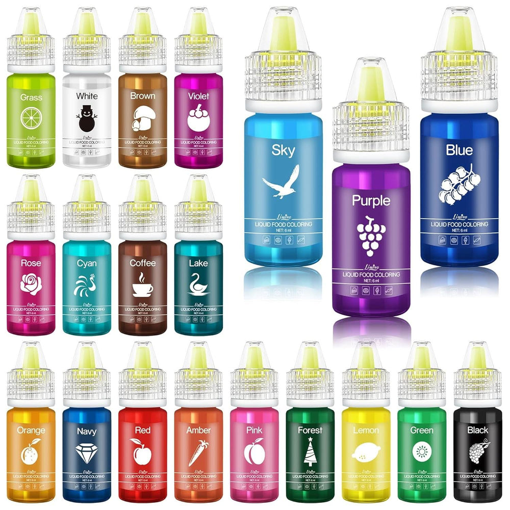 Coloranti alimentari lichizi, concentrati, pentru prajituri Naty Shop 20 x 6 ml