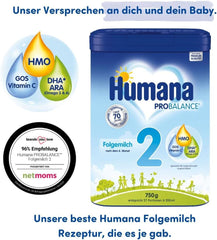 Humana PROBALANCE 2 Folgemilch, nach dem 6. Monat, 750 Gramm Mutter und Kind Naty Shop