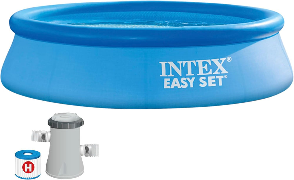 Intex 28122NP – Runder oberirdischer Pool Easy Set, Filterpumpe 1250 l/h, 3853 l, PVC, blau, 305 x 76 cm