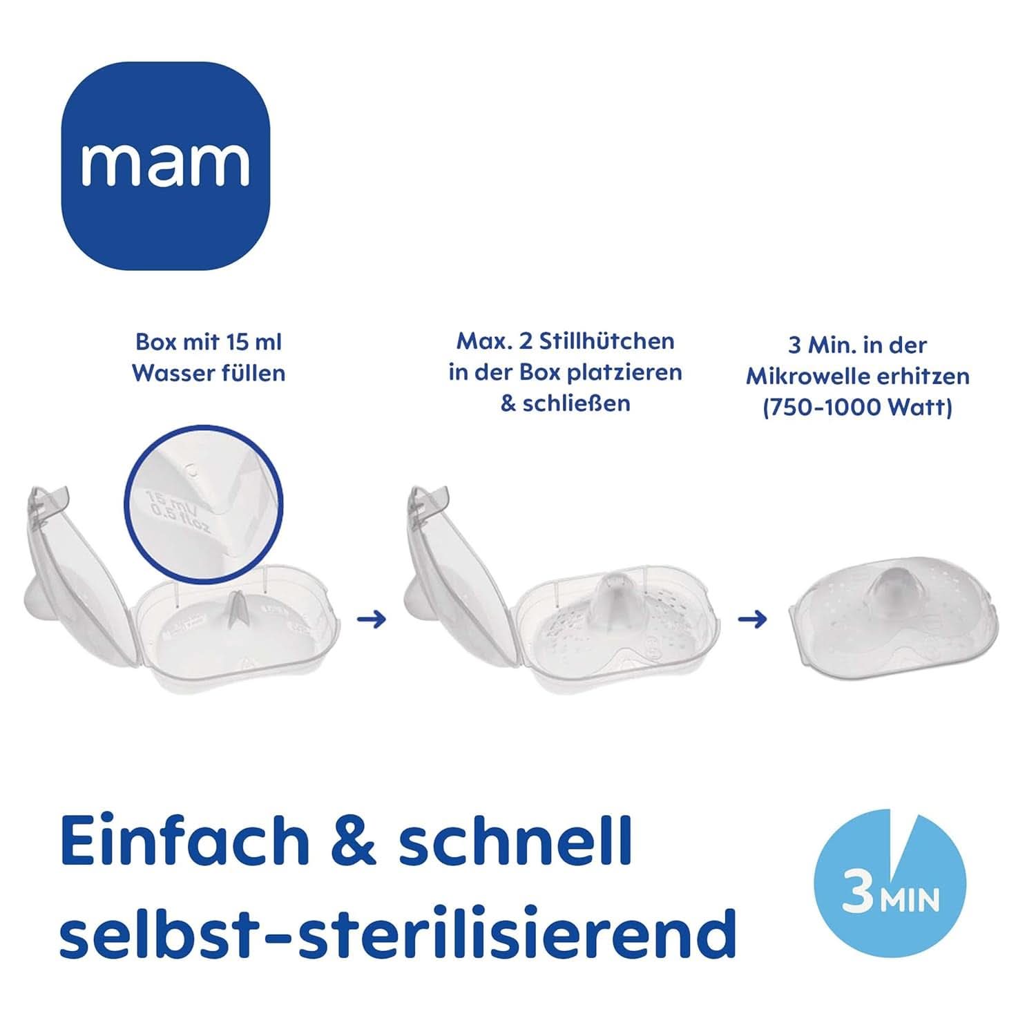 MAM Stillhütchen Größe L (Ø 23 Mm) Im 2Er-Set, Extra Weiche Brusthütchen Zum Schutz Beim Stillen, Brustwarzenschutz Für Maximalen Hautkontakt Zwischen Mutter Und Kind Accessories Food and Breastfeeding Bebe Naty Shop