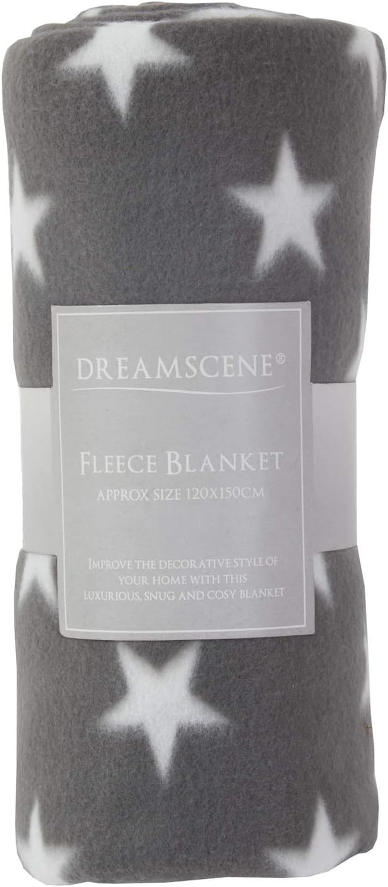 DREAMSCENE gemütliche Decke flauschige Decke Fleecedecke - Wohnzimmerdecke warm winterlich weich, Sofadecke, Sofadecke, Kuscheldecke Kinder, Wohnzimmer & Kuscheldecken 120X150Cm, Sofaüberwurf Decke graue Sterne Betten und Decken Besuchen Sie den DREAMSCENE-Store