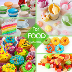 Colorant alimentar 12 culori - Coloranți alimentari lichizi pentru copt torturi, fursecuri, macaroane, fondant - Colorant alimentar vibrant pentru decorare și gătit, aerografare, săpunuri DIY - 6 ml fiecare