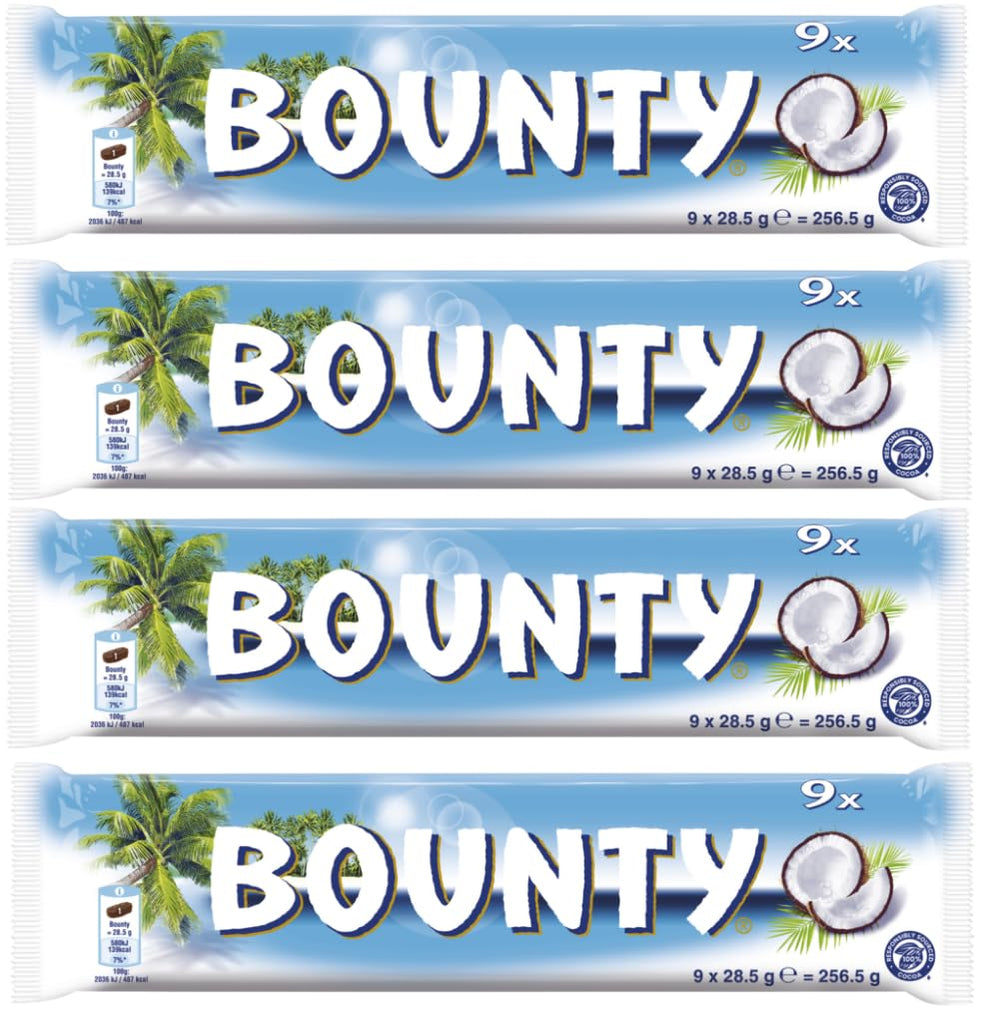 Bounty-Schokoriegel | Kokosnuss und Schokolade | Verschiedene Packungsgrößen
