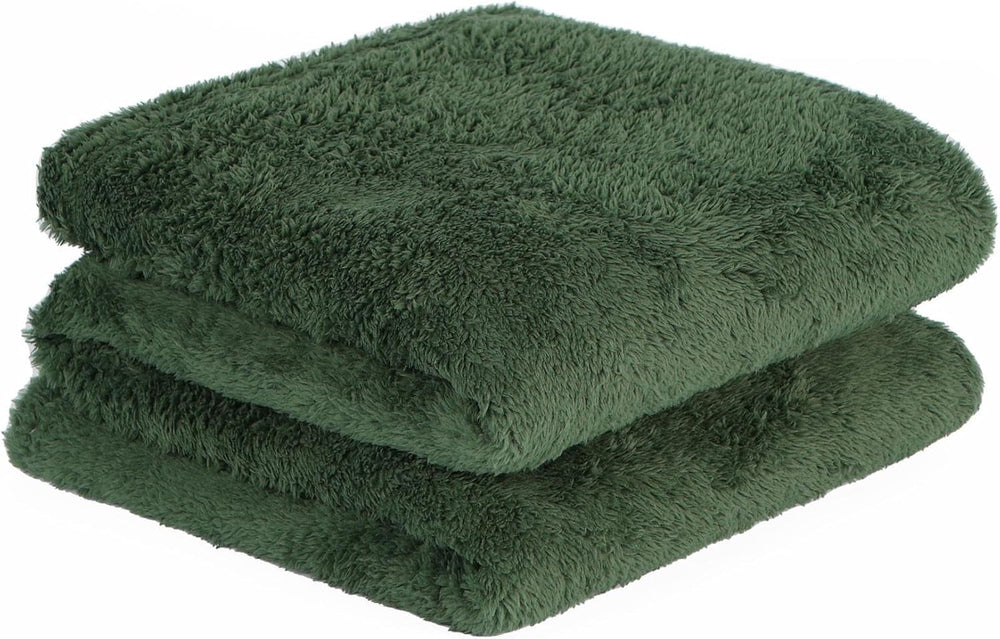 Brentford's Teddy-Fleece-Decke, groß, Plüsch, superweich, warm, für Couch, Bett, Tagesdecke, Schwarz – 150 x 200 cm. Betten und Decken. Besuchen Sie den Brentfords-Store, Waldgrün, 150 x 200 cm