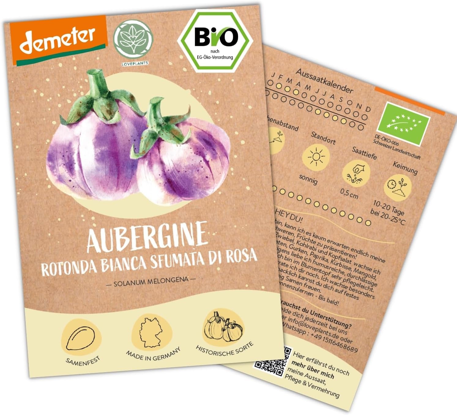 Semințe de castraveți mini mexicani organici, 10 semințe de castraveți gustare, rată mare de germinare, certificate Demeter și polenizate deschis | Semințe de legume de la LOVEPLANTS, pentru balcon, grădină, strat înălțat – Soiuri de legume Heirloom