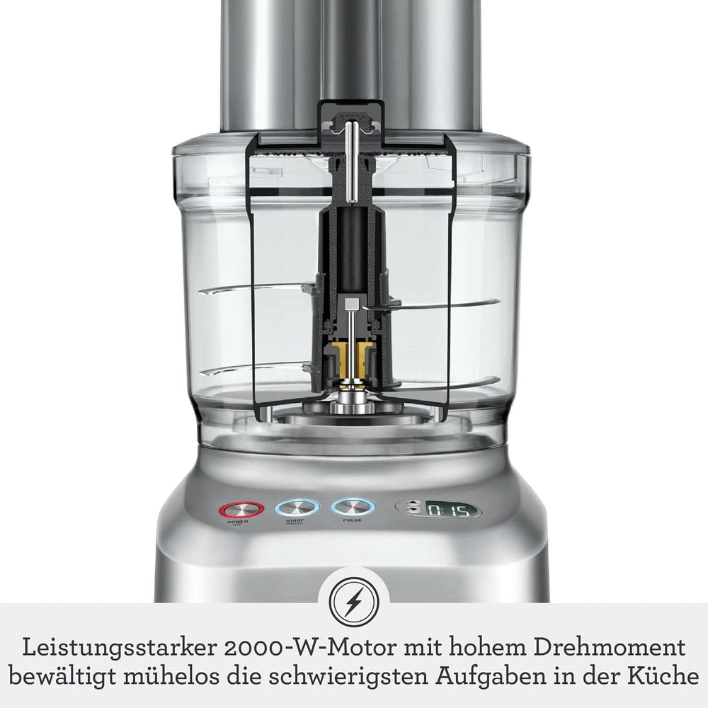 Sage Appliances SFP820 the Kitchen Wizz Peel Und Dice, Küchenmaschine, 2000 Watt Mutter und Kind Naty Shop