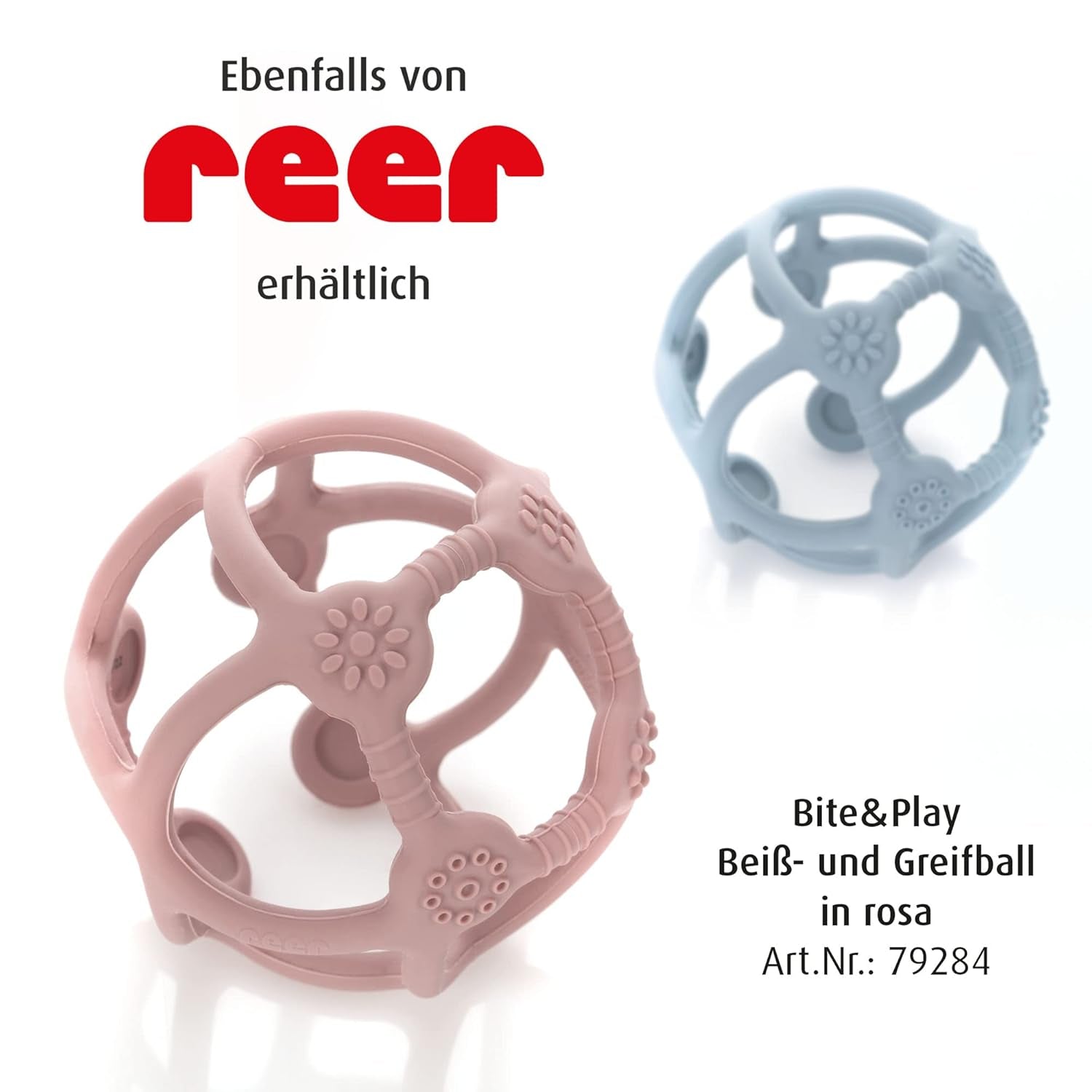 Minge de dentiție și prindere reer Bite&Play pentru bebeluși, inel de dentiție și jucărie pentru copii mici, cadou excelent