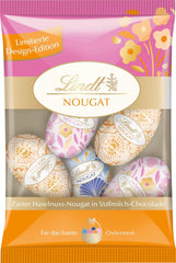 Schokoladen-Nougat-Eier, Lindt Chocolate Decorative Edition, Gold | 90 g | 5 zarte Haselnuss-Nougat-Schoko-Eier in Alpenmilch-Schokolade | Osterschokolade | Schokoladengeschenk