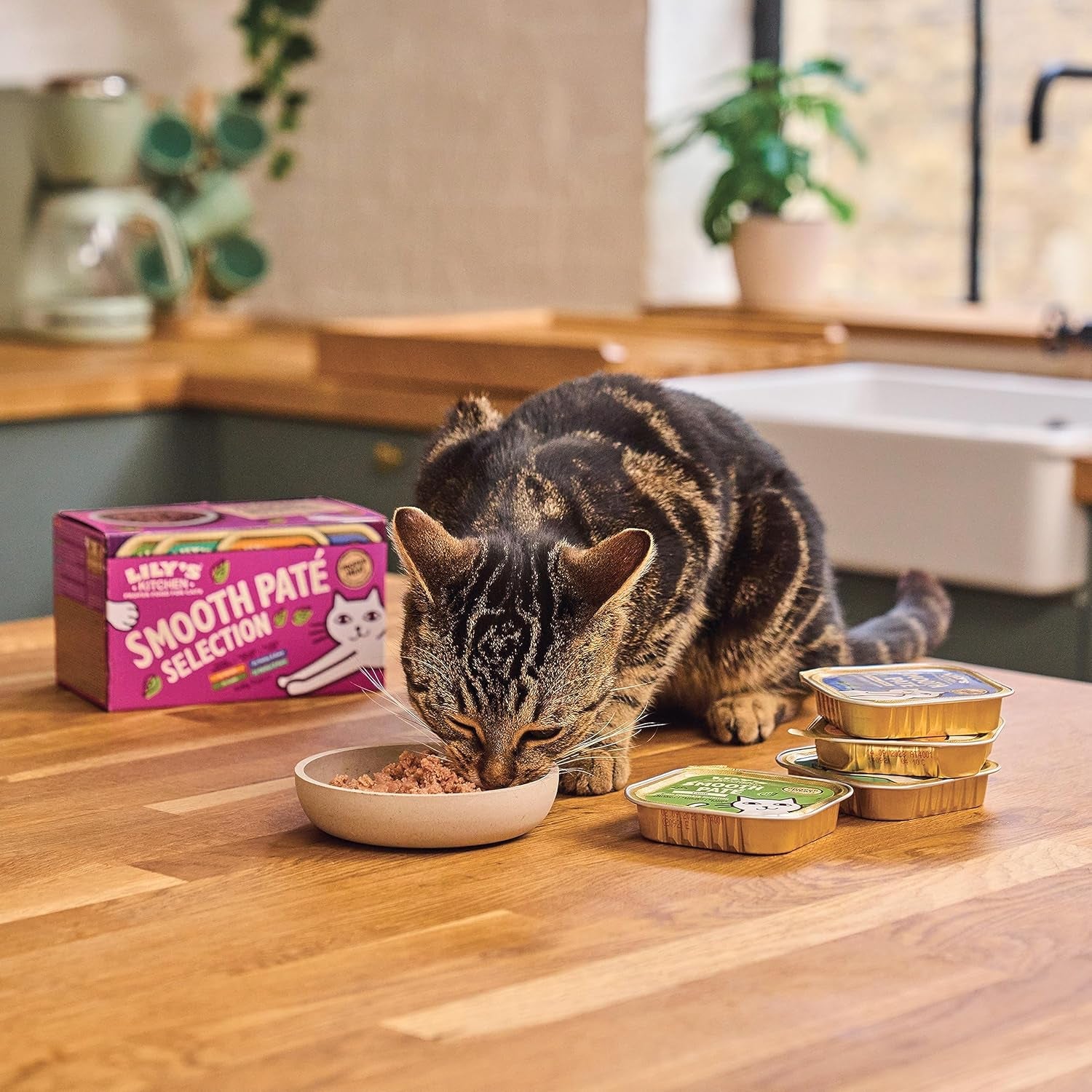 Hrană umedă naturală, fragedă, din pate, pentru pisici adulte, Lily's Kitchen, tăvițe, rețete fără cereale, diverse sortimente (32 tăvițe x 85 g)