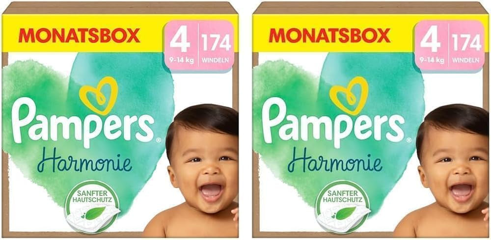 Virtuelles Paket: Harmony Größe 1 und Aqua Wet Wipes