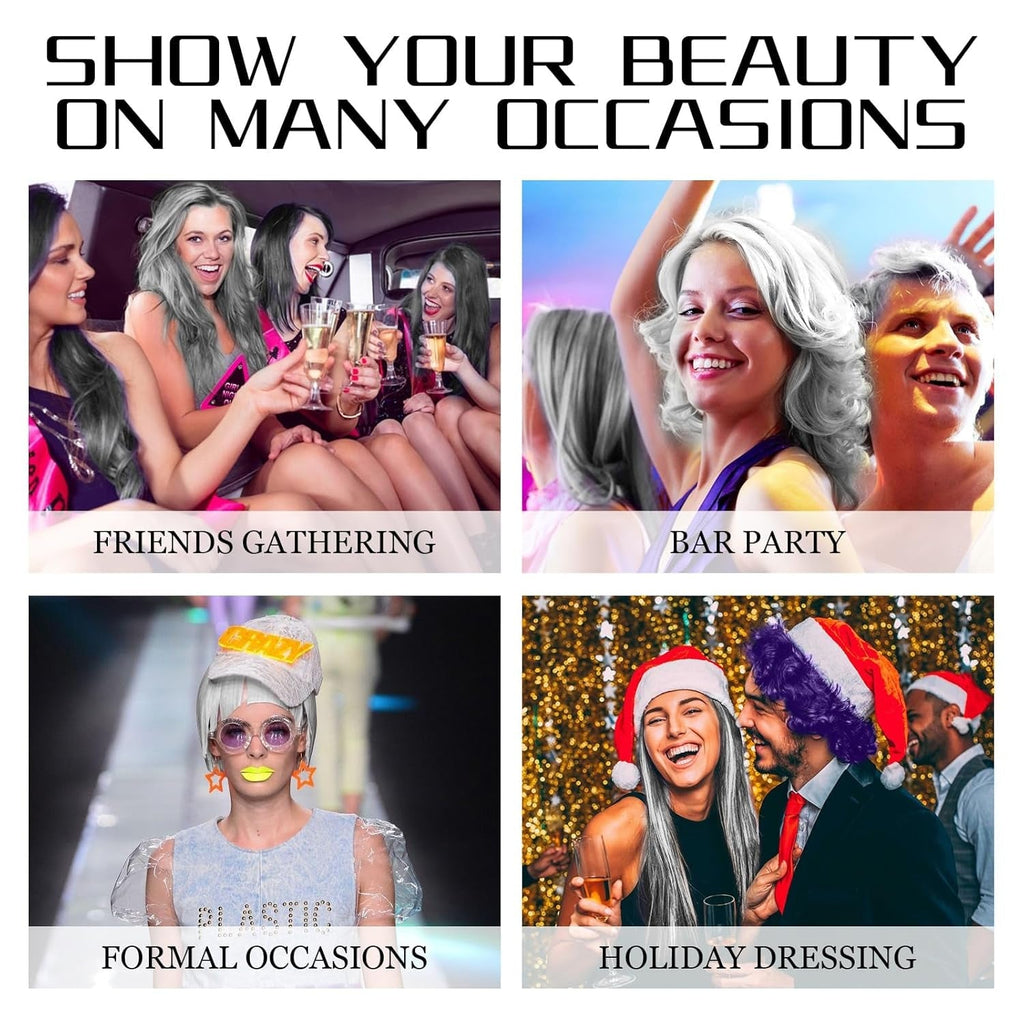 Cremă pentru vopsirea părului natural, gri argintiu, ceară pentru colorarea instantanee a părului, coafură temporară, vopsea gri, păr natural, gri argintiu, 100 ml Vopsea pentru par Naty Shop